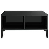 NNEVL Coffee Table High Gloss Black 60x60x30 cm Chipboard