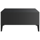 NNEVL Coffee Table High Gloss Black 60x60x30 cm Chipboard