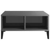 NNEVL Coffee Table High Gloss Grey 60x60x30 cm Chipboard