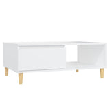 NNEVL Coffee Table White 90x60x35 cm Engineered Wood