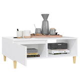 NNEVL Coffee Table White 90x60x35 cm Engineered Wood