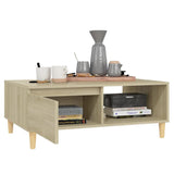 NNEVL Coffee Table Sonoma Oak 90x60x35 cm Chipboard