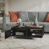 NNEVL Coffee Table High Gloss Black 90x60x35 cm Engineered Wood
