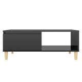 NNEVL Coffee Table High Gloss Black 90x60x35 cm Engineered Wood