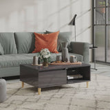 NNEVL Coffee Table High Gloss Grey 90x60x35 cm Engineered Wood