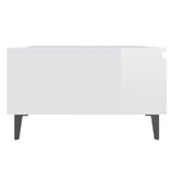 NNEVL Coffee Table High Gloss White 90x60x35 cm Chipboard