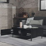 NNEVL Coffee Table High Gloss Black 90x60x35 cm Chipboard
