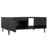 NNEVL Coffee Table High Gloss Black 90x60x35 cm Chipboard