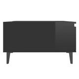 NNEVL Coffee Table High Gloss Black 90x60x35 cm Chipboard