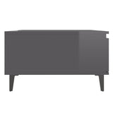 NNEVL Coffee Table High Gloss Grey 90x60x35 cm Chipboard