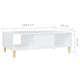 NNEVL Coffee Table White 103.5x60x35cm Chipboard
