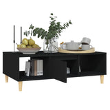 NNEVL Coffee Table Black 103.5x60x35 cm Chipboard
