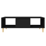 NNEVL Coffee Table Black 103.5x60x35 cm Chipboard