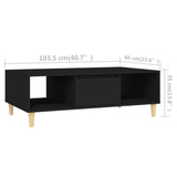 NNEVL Coffee Table Black 103.5x60x35 cm Chipboard