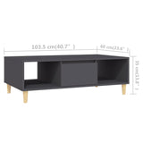 NNEVL Coffee Table Grey 103.5x60x35 cm Engineered Wood