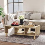 NNEVL Coffee Table White and Sonoma Oak 103.5x60x35 cm Chipboard