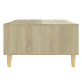 NNEVL Coffee Table White and Sonoma Oak 103.5x60x35 cm Chipboard