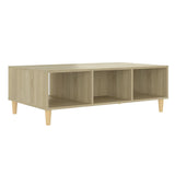 NNEVL Coffee Table White and Sonoma Oak 103.5x60x35 cm Chipboard