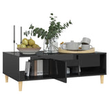 NNEVL Coffee Table High Gloss Black 103.5x60x35 cm Chipboard