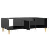 NNEVL Coffee Table High Gloss Black 103.5x60x35 cm Chipboard