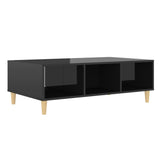 NNEVL Coffee Table High Gloss Black 103.5x60x35 cm Chipboard