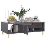 NNEVL Coffee Table High Gloss Grey 103.5x60x35 cm Engineered Wood