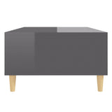 NNEVL Coffee Table High Gloss Grey 103.5x60x35 cm Engineered Wood