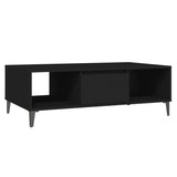 NNEVL Coffee Table Black 103.5x60x35 cm Chipboard