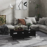 NNEVL Coffee Table Black 103.5x60x35 cm Chipboard