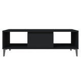 NNEVL Coffee Table Black 103.5x60x35 cm Chipboard
