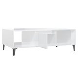 NNEVL Coffee Table High Gloss White 103.5x60x35 cm Chipboard