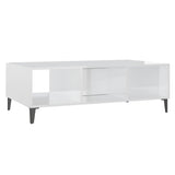 NNEVL Coffee Table High Gloss White 103.5x60x35 cm Chipboard