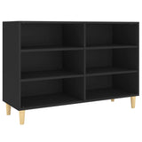 NNEVL Sideboard Black 103.5x35x70 cm Chipboard
