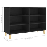 NNEVL Sideboard Black 103.5x35x70 cm Chipboard