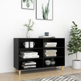 NNEVL Sideboard Black 103.5x35x70 cm Chipboard