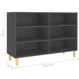 NNEVL Sideboard Grey 103.5x35x70 cm Chipboard