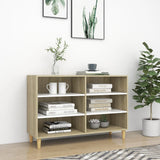NNEVL Sideboard White and Sonoma Oak 103.5x35x70 cm Chipboard