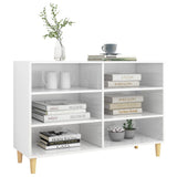 NNEVL Sideboard High Gloss White 103.5x35x70 cm Chipboard