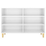 NNEVL Sideboard High Gloss White 103.5x35x70 cm Chipboard