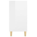 NNEVL Sideboard High Gloss White 103.5x35x70 cm Chipboard