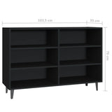 NNEVL Sideboard Black 103.5x35x70 cm Engineered Wood