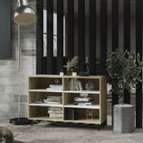 NNEVL Sideboard White and Sonoma Oak 103.5x35x70 cm Engineered Wood