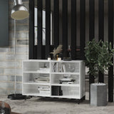 NNEVL Sideboard High Gloss White 103.5x35x70 cm Engineered Wood