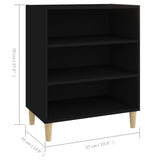 NNEVL Sideboard Black 57x35x70 cm Chipboard