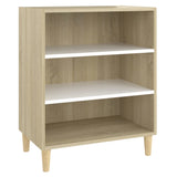 NNEVL Sideboard White and Sonoma Oak 57x35x70 cm Chipboard
