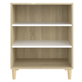 NNEVL Sideboard White and Sonoma Oak 57x35x70 cm Chipboard