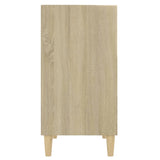 NNEVL Sideboard White and Sonoma Oak 57x35x70 cm Chipboard