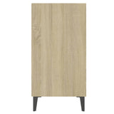NNEVL Sideboard White and Sonoma Oak 57x35x70 cm Chipboard