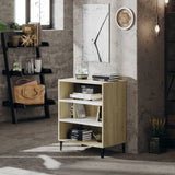 NNEVL Sideboard White and Sonoma Oak 57x35x70 cm Chipboard
