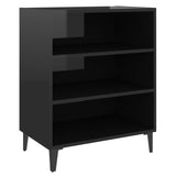 NNEVL Sideboard High Gloss Black 57x35x70 cm Chipboard